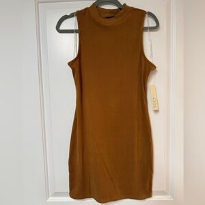 No Boundaries Tan Sleeveless Mini Dress Size M NWT